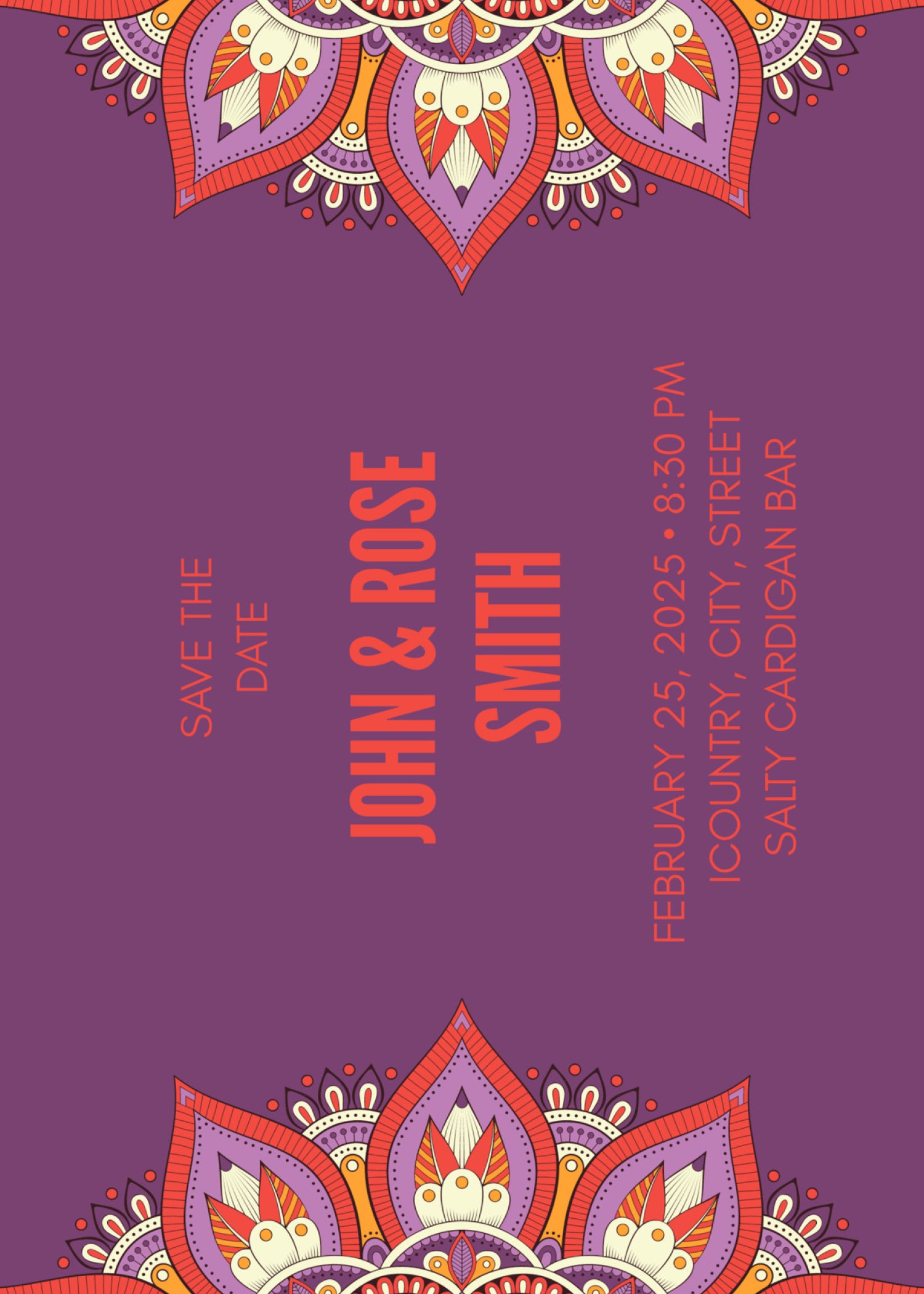 Marigold — Mandala Save the Date
