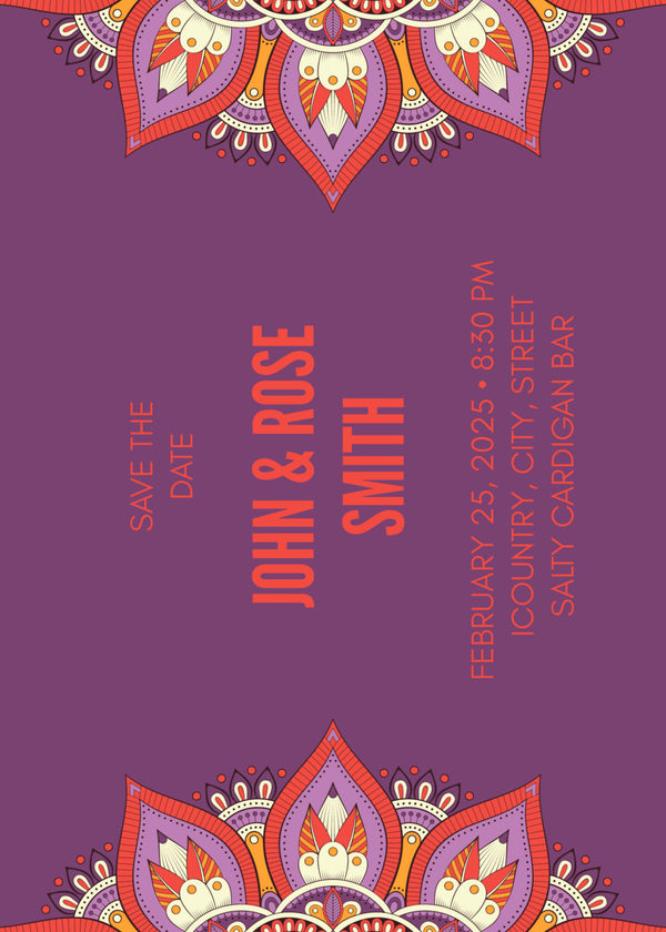 Marigold — Mandala Save the Date