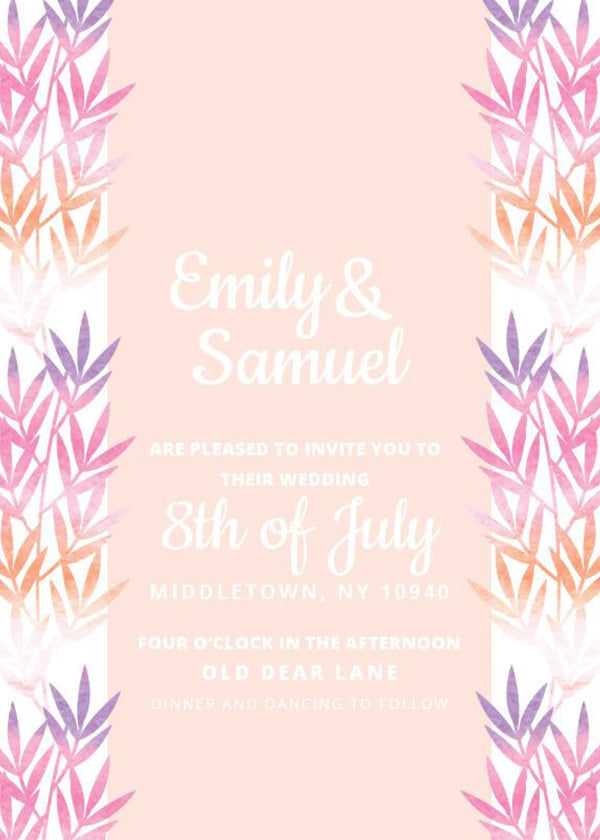 Coral Bay — Watercolor Tropical Wedding Invitation