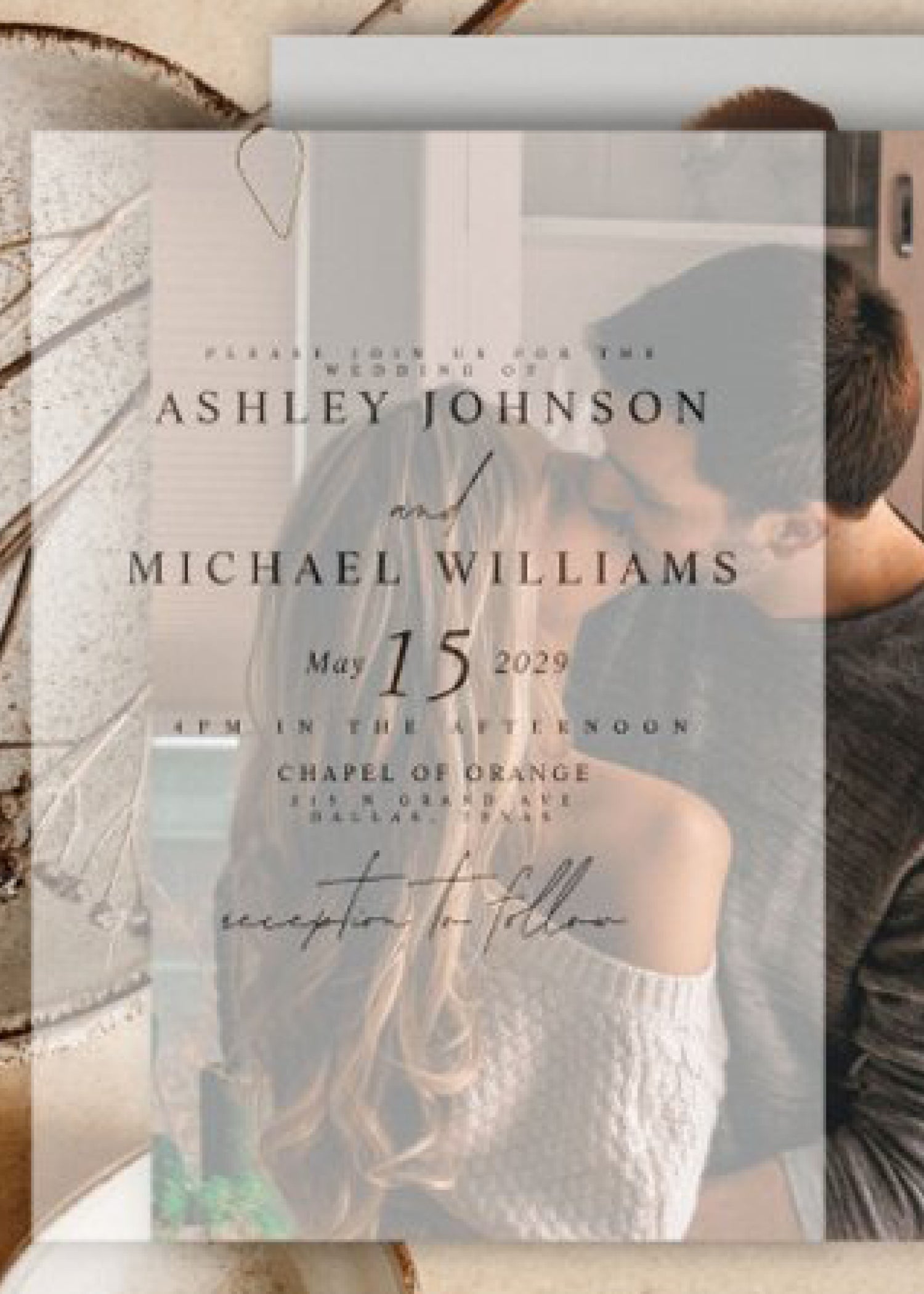 Vellum — Photo Overlay Wedding Invitation