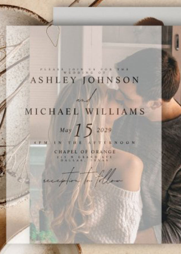Vellum — Photo Overlay Wedding Invitation