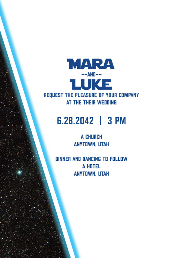 Lightspeed — Galactic Wedding Invitation