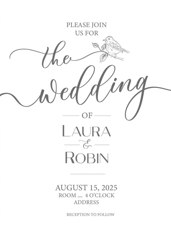 Songbird — Script Wedding Invitation