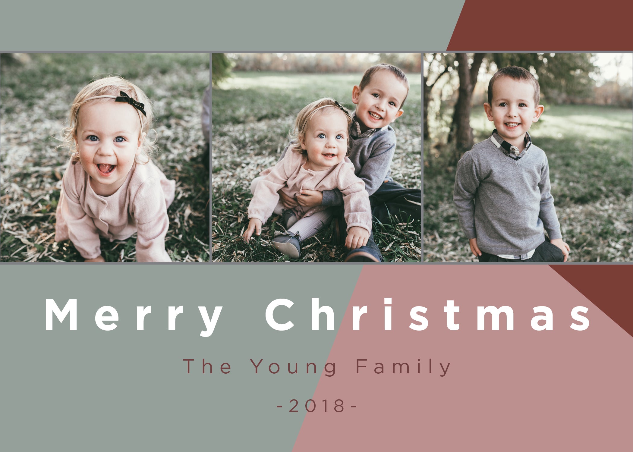 Merry Christmas – Color Block Horizontal
