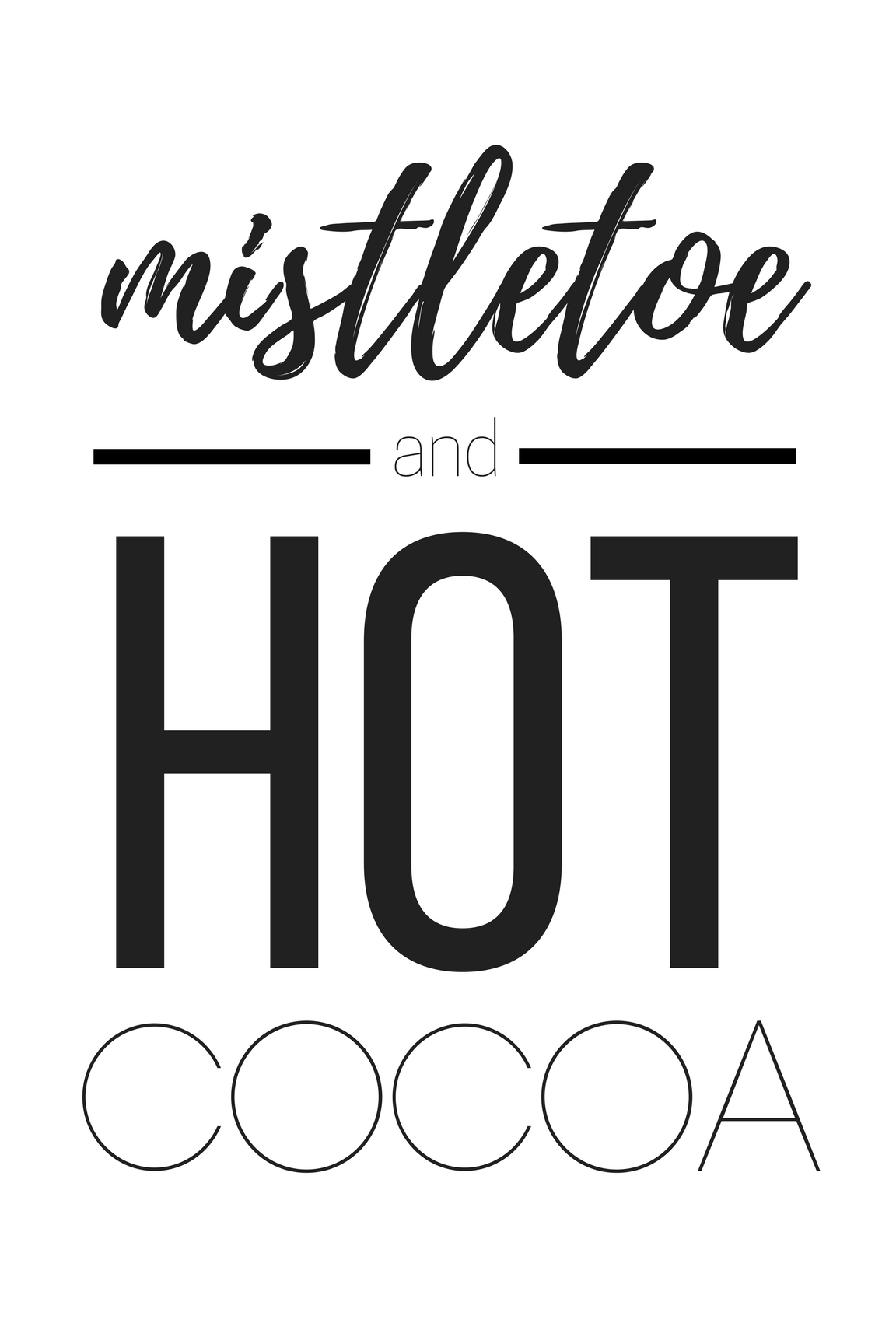 Mistletoe & Hot Cocoa Sign