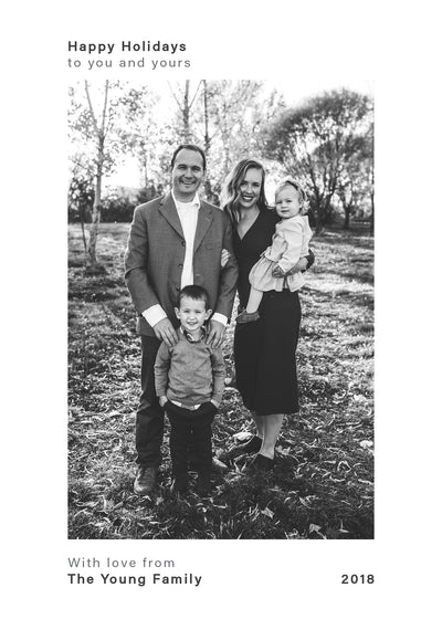 Happy Holidays – Simple Black and White