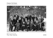 Happy Holidays – Simple Black and White – Horizontal
