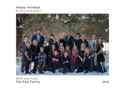 Happy Holidays – Simple Maroon – Horizontal