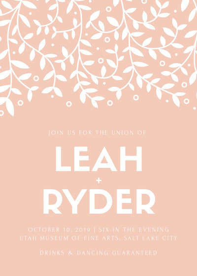 Sweet Floral Wedding Invitation