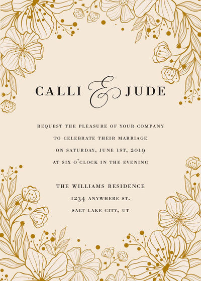 Wildflower Wedding Invitation