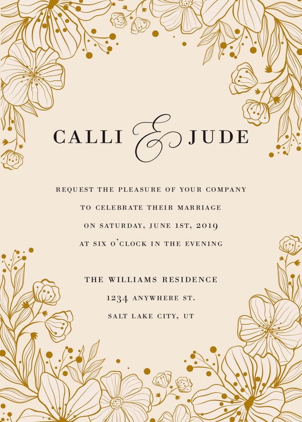 Wildflower Wedding Invitation